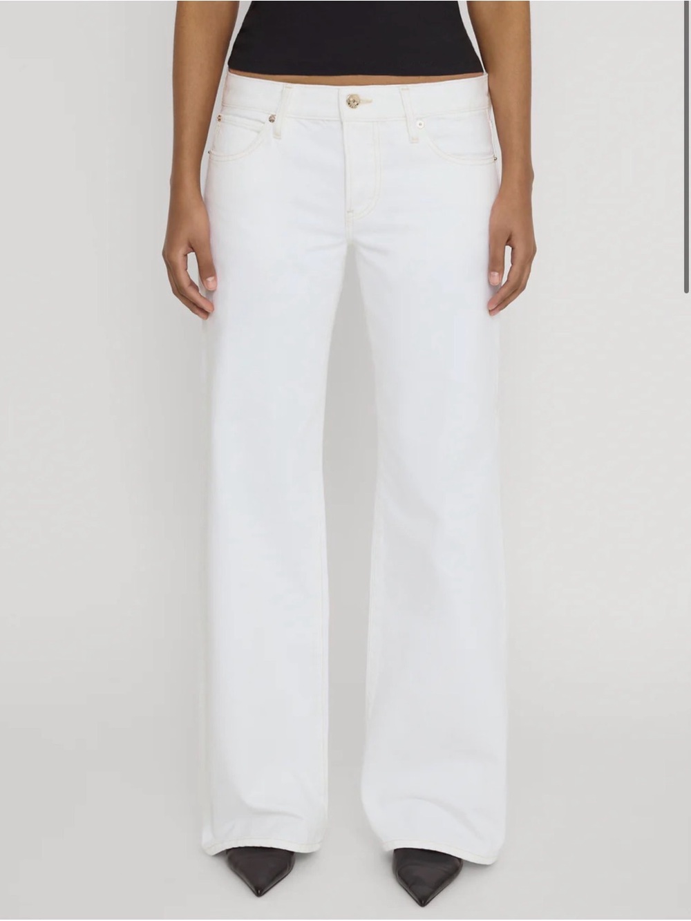 NWT - FRAME - WHITE The Pixie Gray